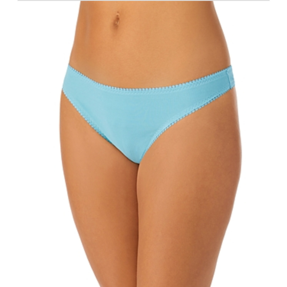 OnGossamer Women Cabana Cotton Low Rise Hip G Thong Turquoise Sea Size M/L